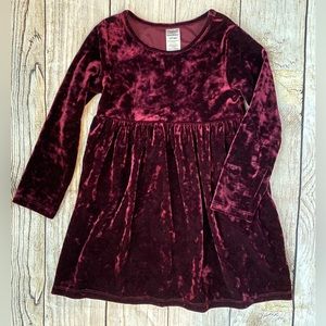 🎄 4t maroon velvet empire-waist dress